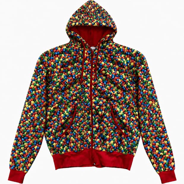 Vintage M&M‘s fleece hood zip up hoodie