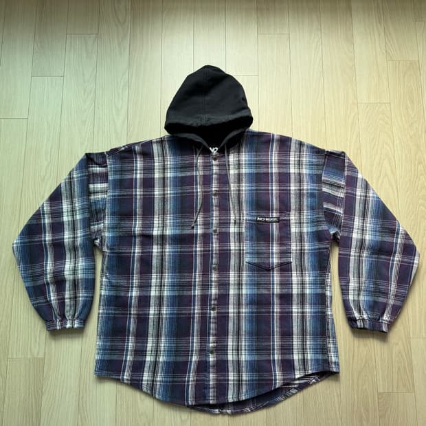 No Fear 노피어 90s 플란넬 후디 자켓