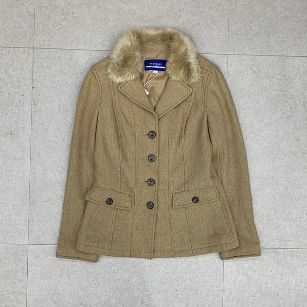 Burberry  버버리 퍼 카라 울 자켓