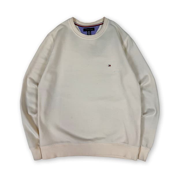 타미힐피거 아이보리 맨투맨