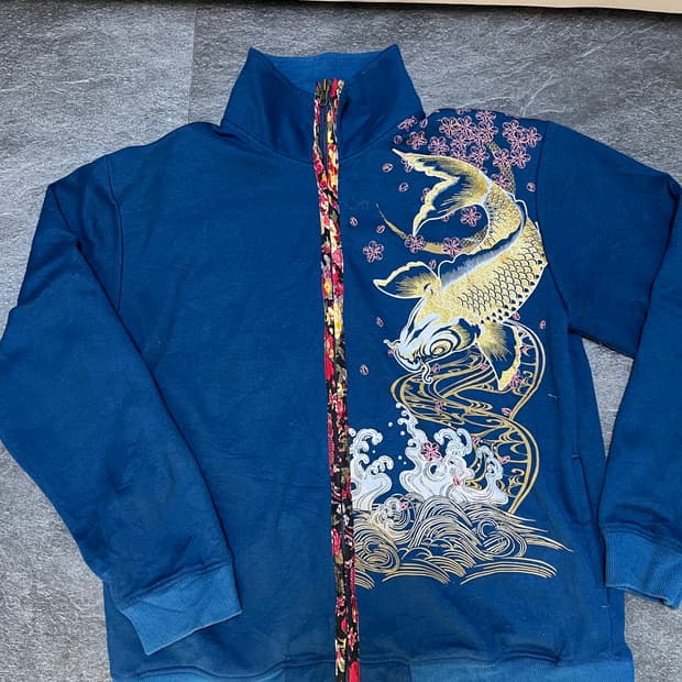 y2k 빈티지 자수 후리스