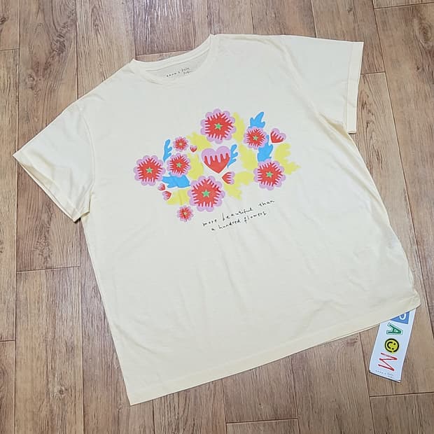 라움 캘리박(RAUMxKELLY PARK) 프린트 티 프리사이즈 새상품
