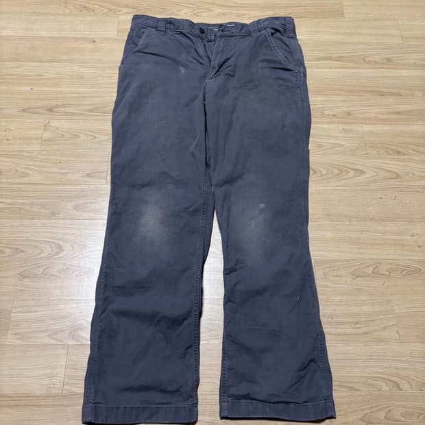 칼하트 러기드 플렉스 릴렉스핏 캔버스 워크 팬츠 34x32 다크 그레이