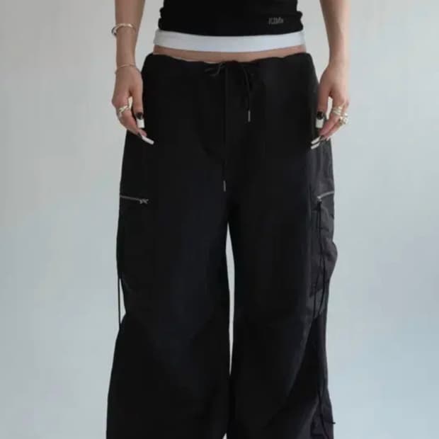 새상품) 킴서울 킴즈서울 swish 카고팬츠 블랙 