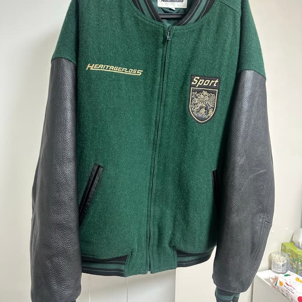 헤리티지 플로스 울 바시티 자켓 M