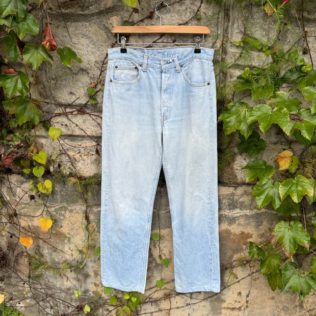 90s usa levis 501 리바이스 빈티지 연청 데님팬츠 32