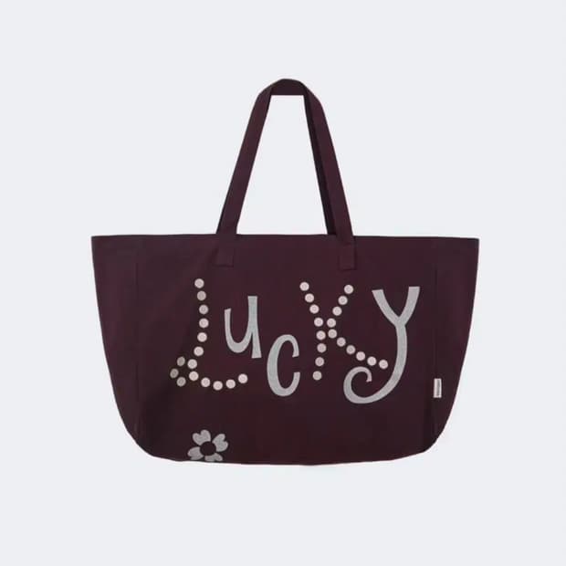 나비버스 lucky tote bag 버건디