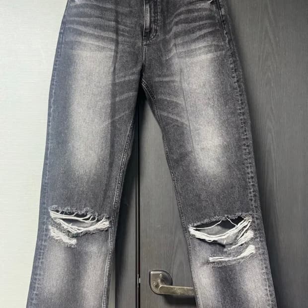 [M]렉토 디스트로이드 워싱 데님 흑청