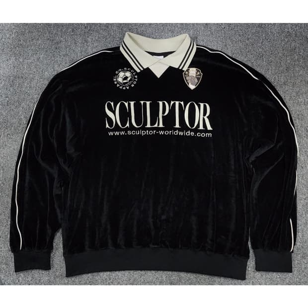 스컬프터 벨루어 벨벳 스펠로고 사커 져지 L