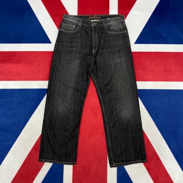 리바이스 569 흑청데님 팬츠 33