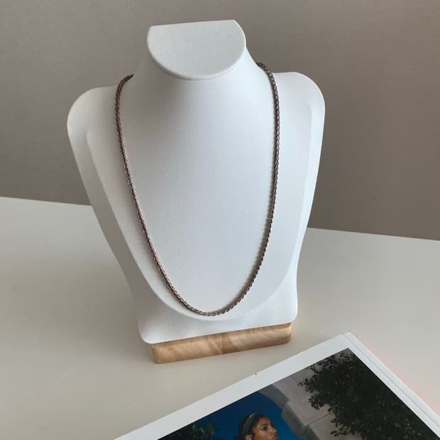 빈티지 실버톤 체인 목걸이 