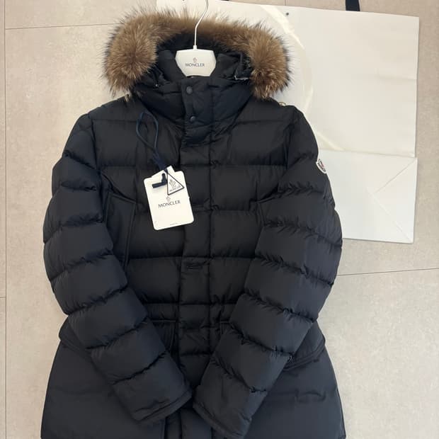 시착새상품) 몽클레어 클루니 리얼퍼 블랙 3 사이즈 판매