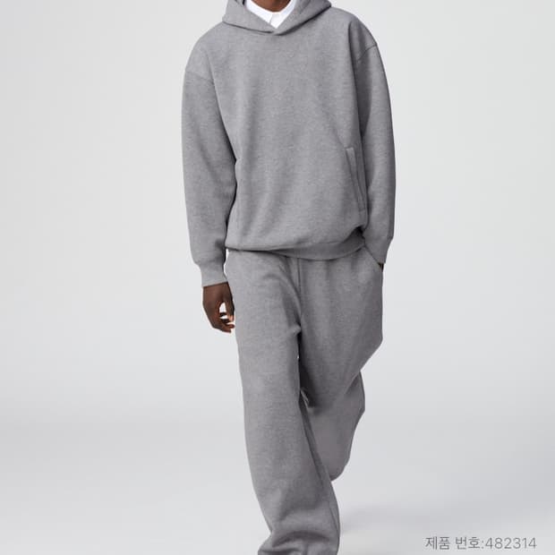 유니클로 스웨트와이드팬츠 05그레이 L