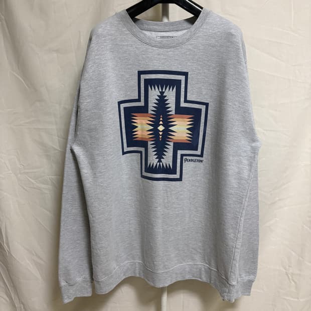 펜들턴 네이티브 아메리칸 나바호 프린트 맨투맨 스웻셔츠 / 그레이, XL