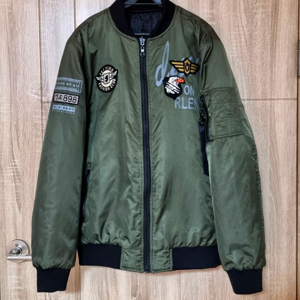 리버서블 항공점퍼.누빔점퍼