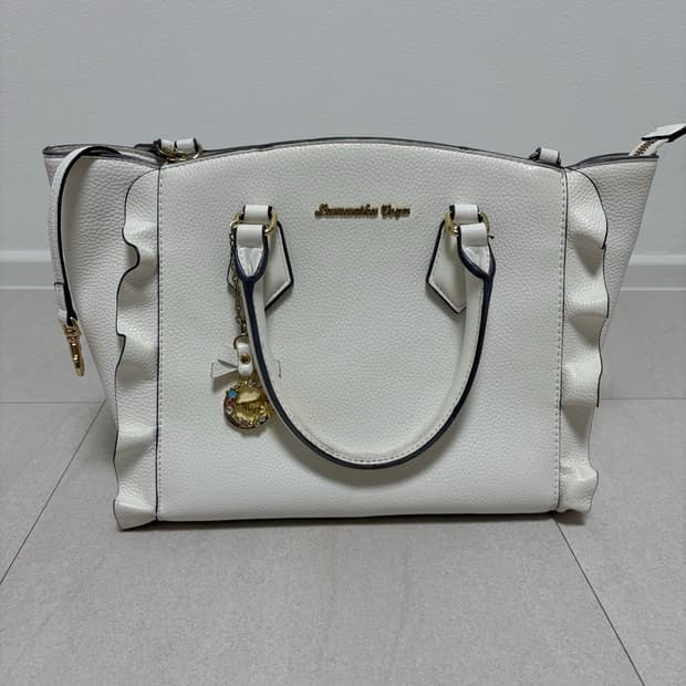 사만사배가 화이트 플래터 토트백 양지뢰 양산형 