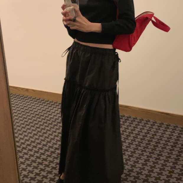 메이비베이비 롱스커트 Lahey 블랙