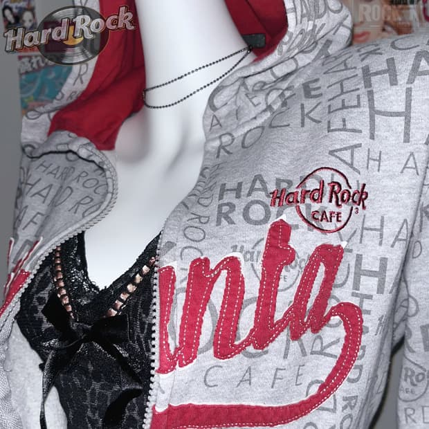 Hard Rock Cafe 와투케 락 그런지 후드집업