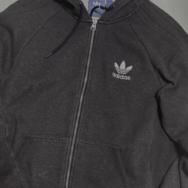 급처!!!!아디다스 파이어버드 후드집업 차콜 그레이