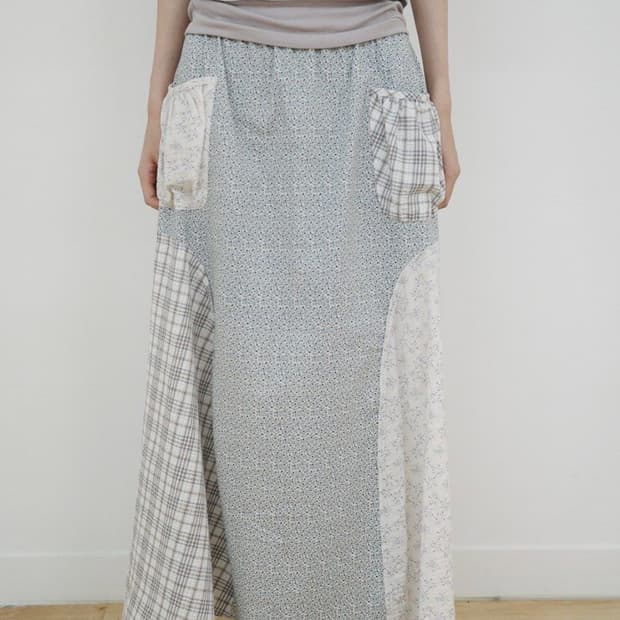콜로신스 mantis pocket long skirt 롱스커트 스카이