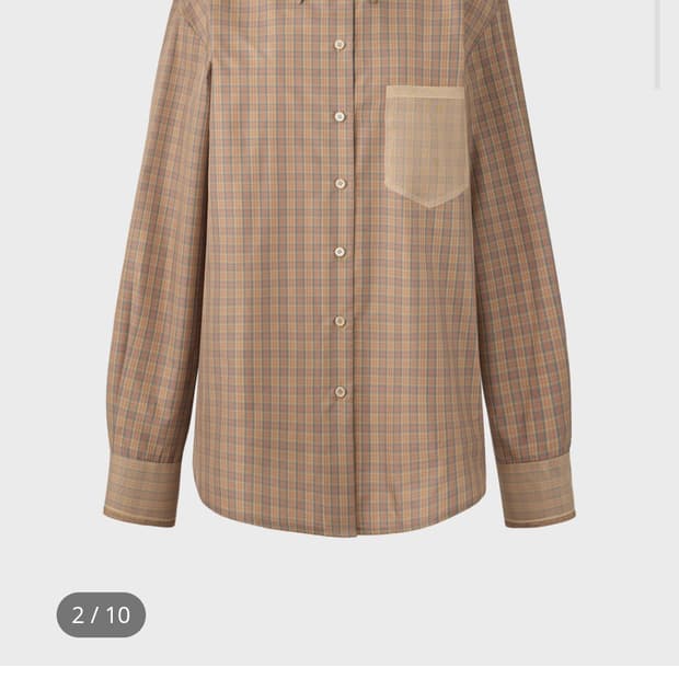 (25년) 잉크 EENK 오간자 레이어드 실크 셔츠 (새제품) 블라우스