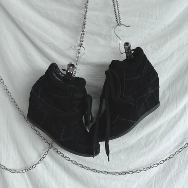 ash 아쉬 베아 트리플블랙 히든 웨지힐 스니커즈