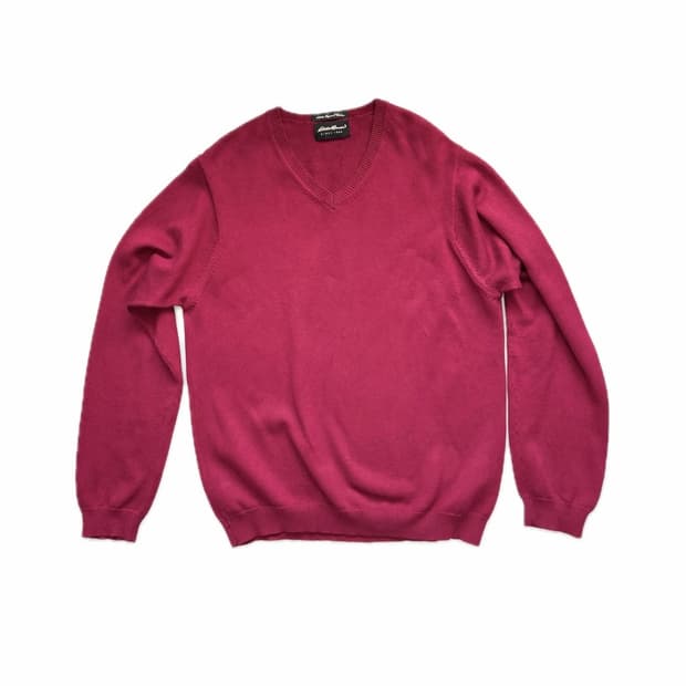 에디바우어 브이넥 수피마코튼 니트