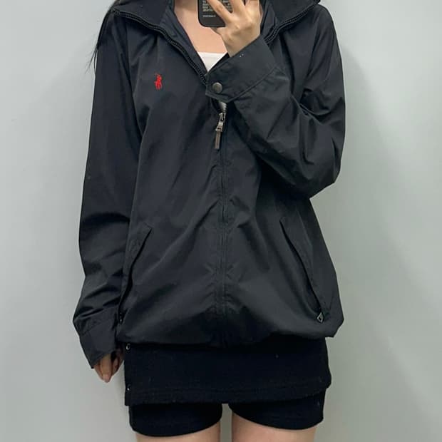 폴로 랄프로렌 블랙 바람막이 페리 자켓