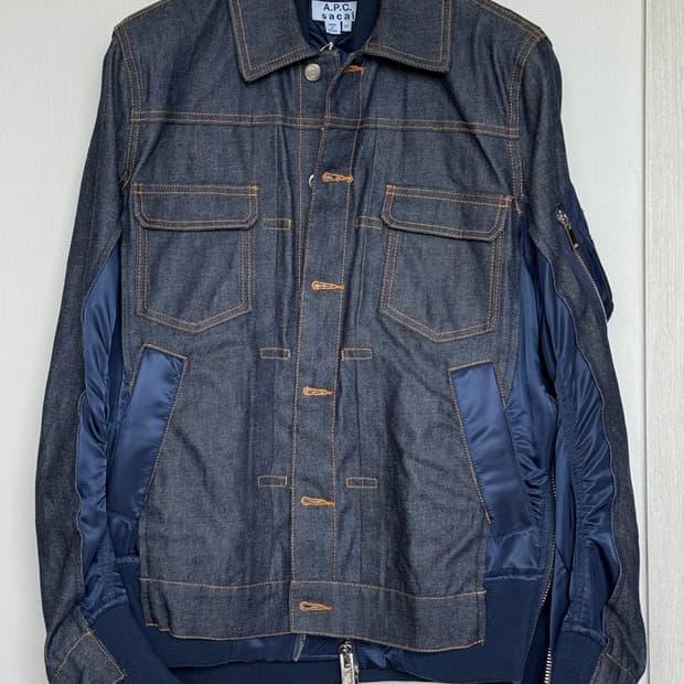 apc 사카이 콜라보 자켓 새제품 apc x sacai