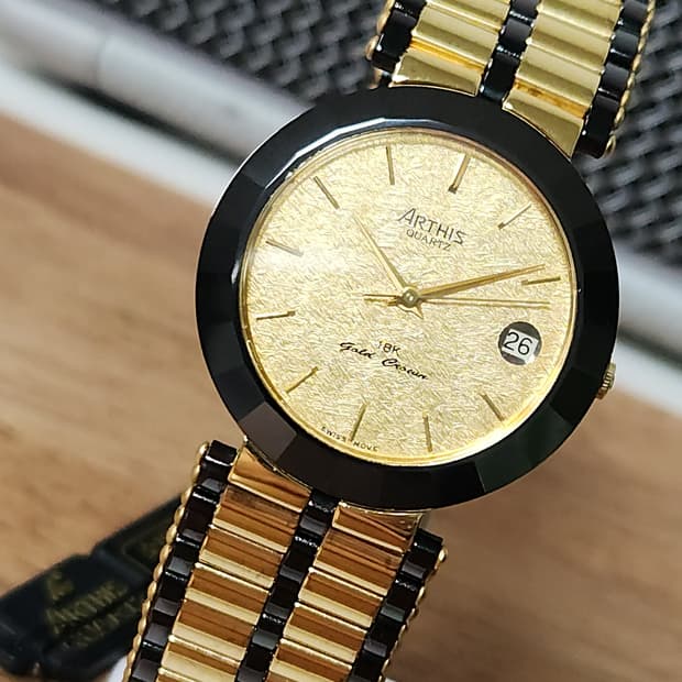 #Arthis  아티스 18K 골드 크라운 스위스무브 명품시계 급처