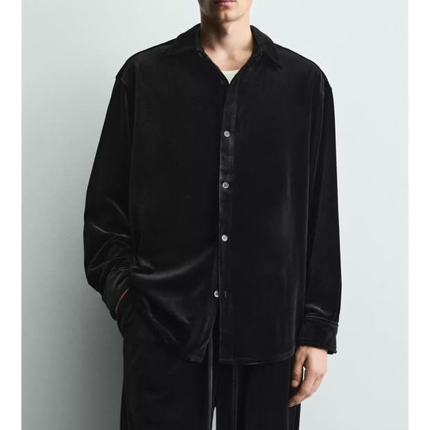 자라 벨벳 셔츠 M