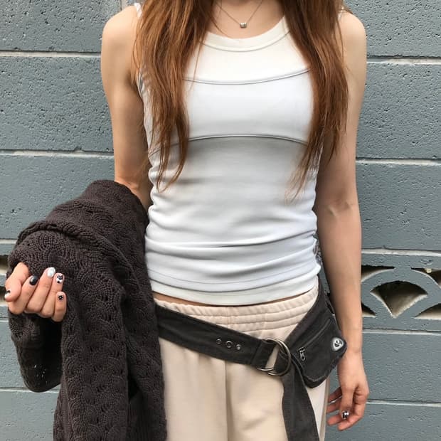코이세이오 SOFT SLEEVELESS ICE GREY