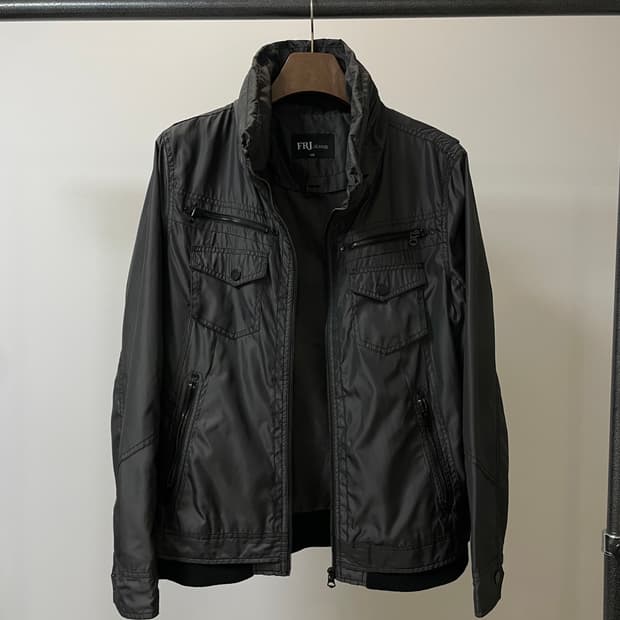 (105) Frj 히든 후드 락시크 블루종 자켓