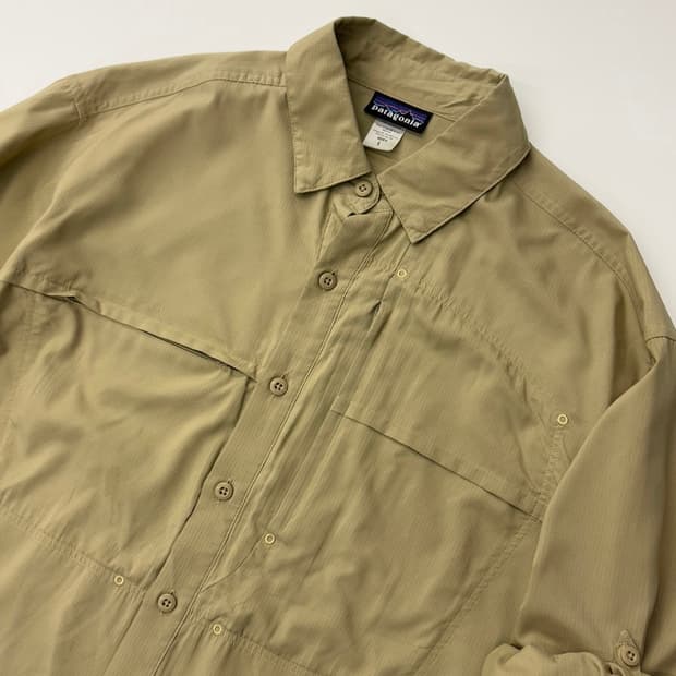 Patagonia 파타고니아 00's 립스탑 베이지컬러 버튼다운 셔츠