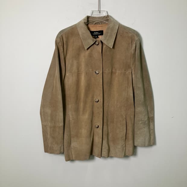 막스마라 베이지 스웨이드 자켓 40