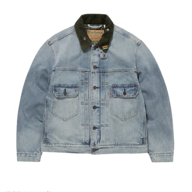 리바이스x바버 트러커 타입2 L사이즈
