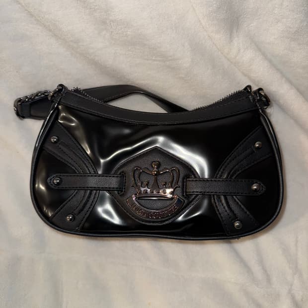 쥬시꾸뛰르 블랙 가죽 숄더백 미니백 가방 베이비베어 베메클 갸루