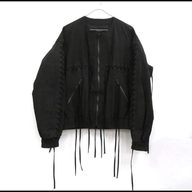 unused lace up blouson 레이스업 자켓