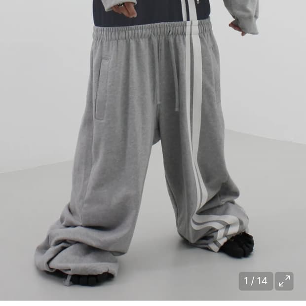 로어링라드 더블 웨이스트 스웻 팬츠 그레이
