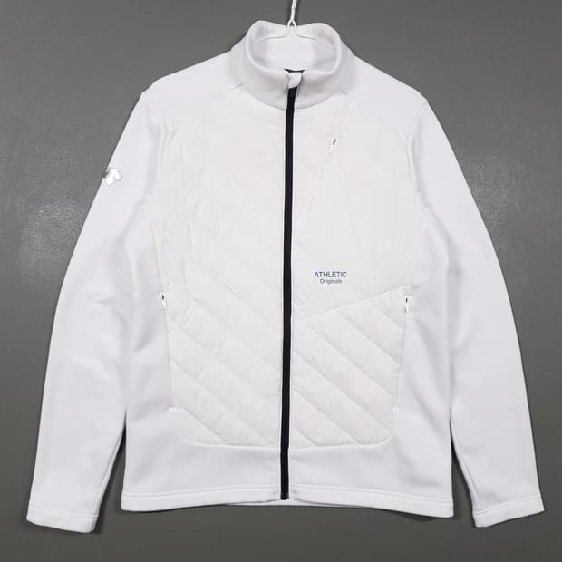 M) 데상트 신형 20FW 덕다운 방풍 하이브리드 플리스 자켓 화이트