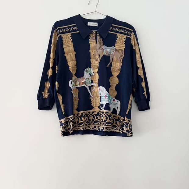 Royal pique polo top / navy