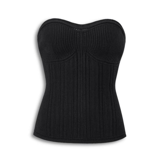 유니클로 마메 튜브 탑 니트 블랙 새상품