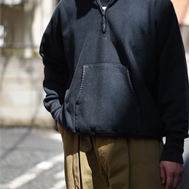 아프레쎄 하프집업 후드 2사이즈 블랙 24FW