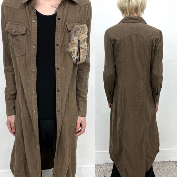 G.O.A 00s archive fur long grunge jacket