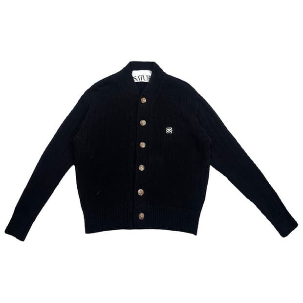 SATUR 파로 오버 사이즈 가디건 블랙 M