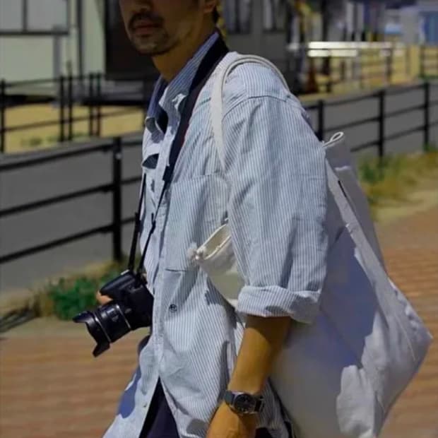 나나미카 블루 스트라이프 셔츠 m(105)새제품