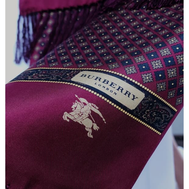 버버리 남성 실크스카프