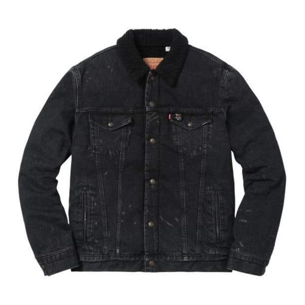 Fw16 리바이스 x 슈프림 쉐르파 트러커 자켓 M