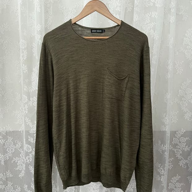 XL) 안토니모라토 코튼 비스코스 니트 카키