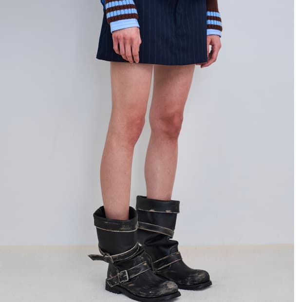 네거티브쓰리 SLong Boots_Rub off black 230